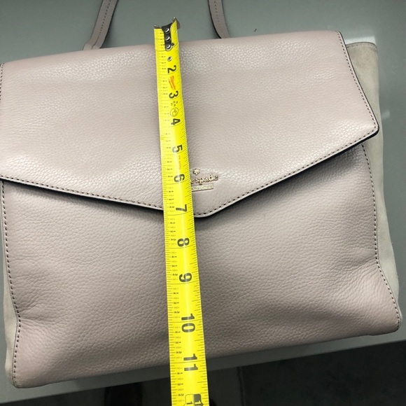 Kate Spade Mauve Pebbled Leather and Suede Tote - Picture 4 of 7